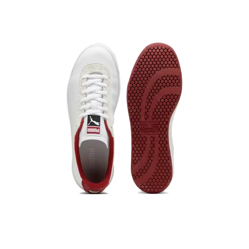 PUMA Star OG Anti Slip Wear Resistant Low Top Skateboard Shoes Unisex White Red-3