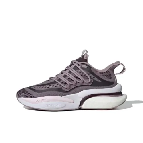 Adidas ALPHABOOST V1 Anti-Slip Wear-Resistant Low-Top Casual Running Shoes Women's Purple Gray