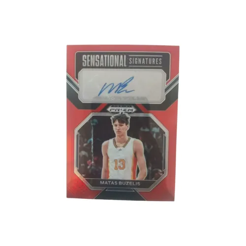 PANINI 2023 Prizm Matas Buzelis, Signed 97/149, Red Fold, Card Pass Sports Cards 1 Pc