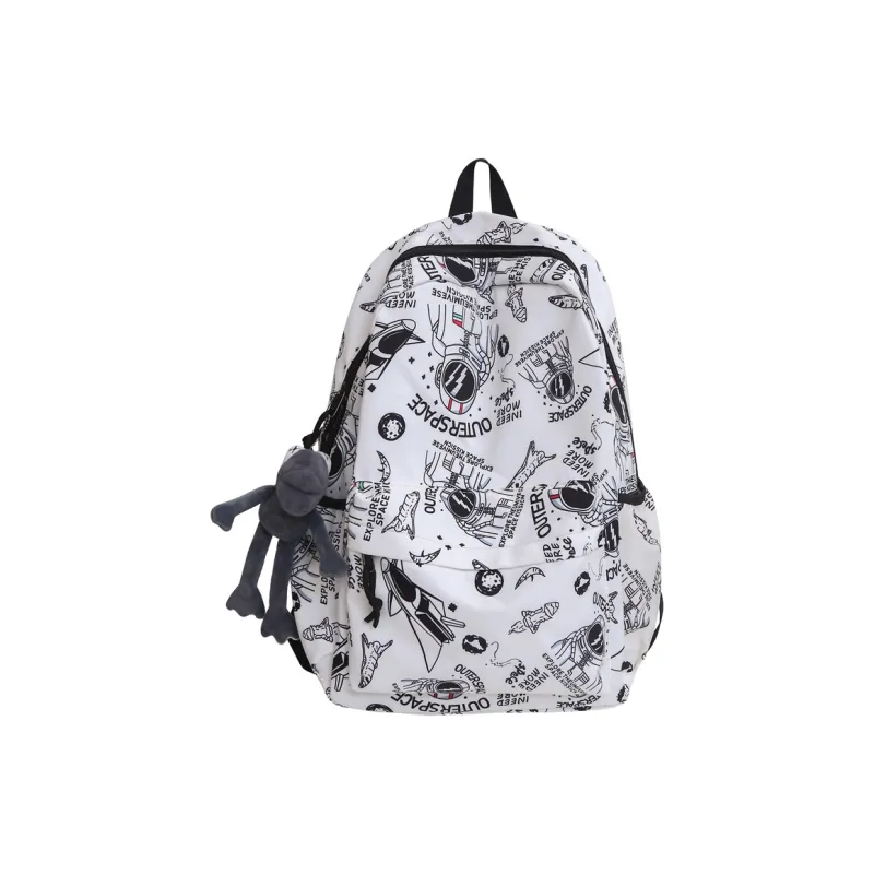 KAMLUI Nylon Fabric Backpacks Backpack Regular Unisex Gray/Light Yellow-12