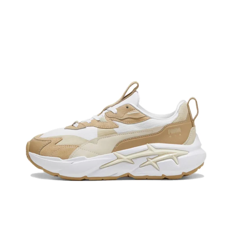 PUMA Spina NITRO™ PRM Cushioning, Slip Resistant, And Abrasion Resistant Low Top Casual Shoes Women's White Brown-0