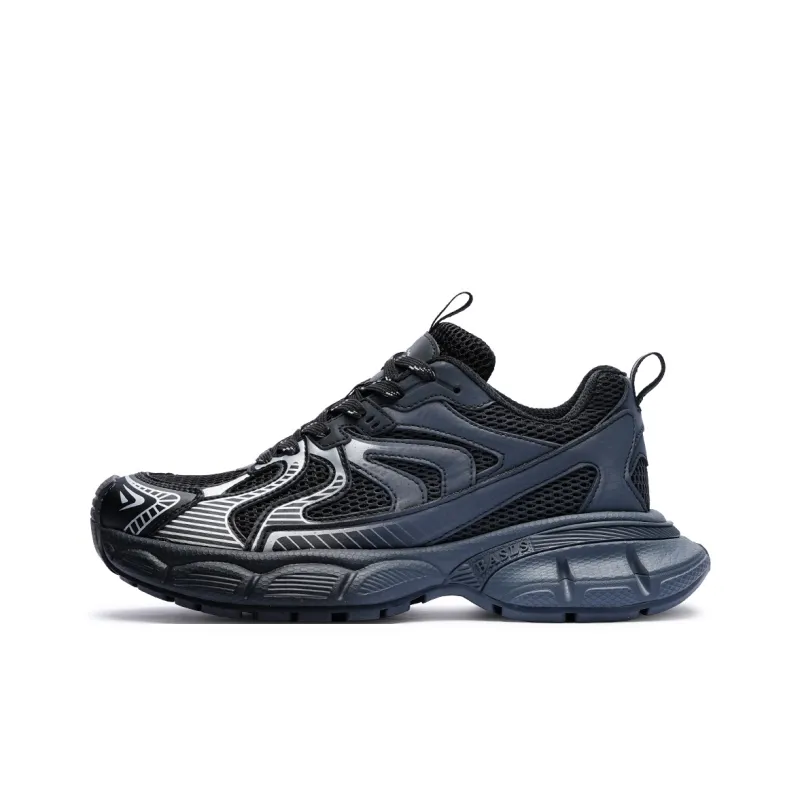 BASLS Chunky Sneakers Unisex Low Top Ecru/Blue/Black-33