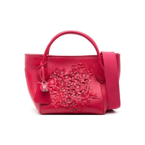 ERMANNO SCERVINO Floral-appliqué Leather Shoulder Bag