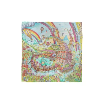 HERMES Mulberry Silk Silk Scarves Women's Multicolor