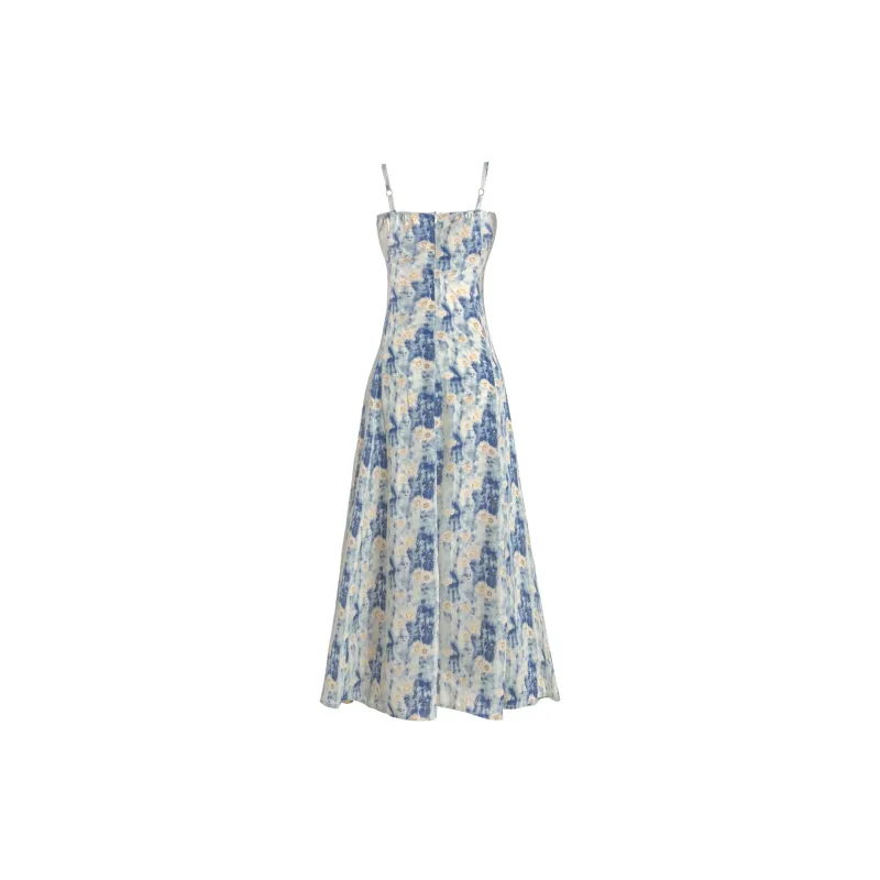 Zukizuki Slip Dresses Women's Light Blue-1