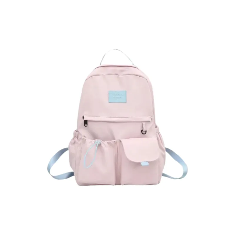 Cwatcun Nylon Backpack Regular Unisex Black/White/Pink/Blue-10