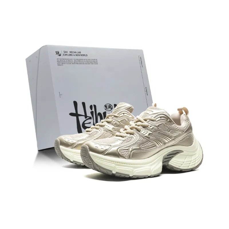 BLVCK PARIS Anti-Slip Wear-Resistant Breathable Height Increasing Low-Top Chunky Sneakers Unisex-10