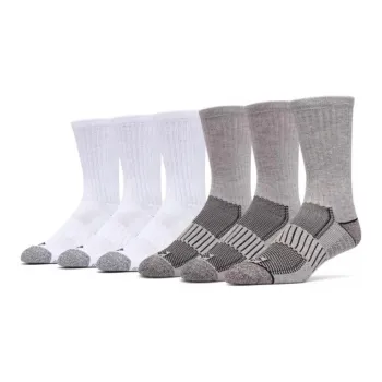 Columbia Men's Fashion Crew With Pique Footbed Sock Mid-Calf Socks Men's 6 Pack