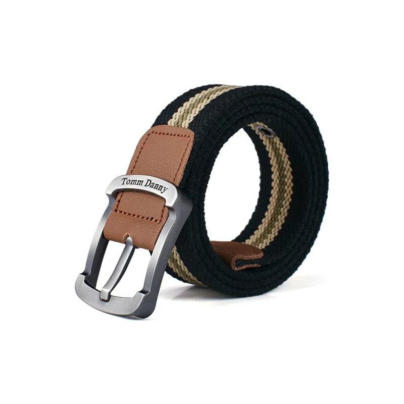 Mulinsen Youth Students Button Down Canvas Belt Unisex Width 3.6cm-5