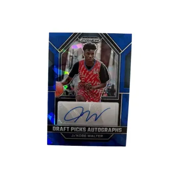 PANINI Ja'Kobe Walter 2023 Prizm Ja'Kobe Walter Signature 12/75, Blue Fold, Card Pass Through Sports Cards 1 Pc