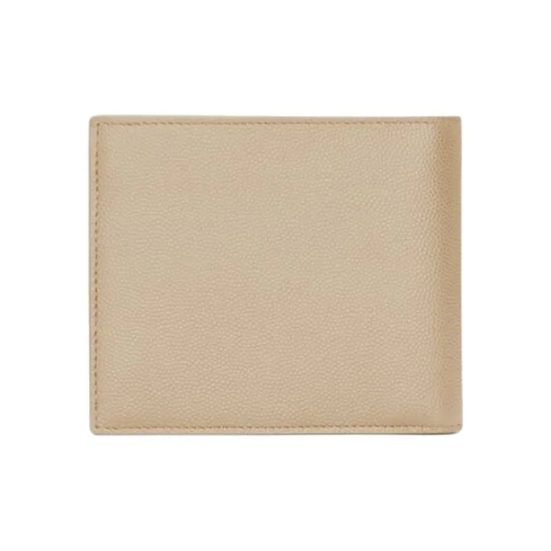 SAINT LAURENT East/West Calfskin Wallet Men's Sea Salt Color-2