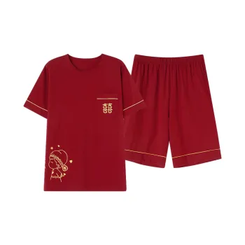 Montagut Pajama Set Summer Men's Red