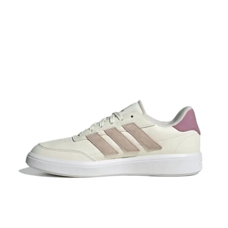 Adidas COURTBLOCK Slip-Resistant Low-Top Skateboard Shoes Women's Beige Purple-2