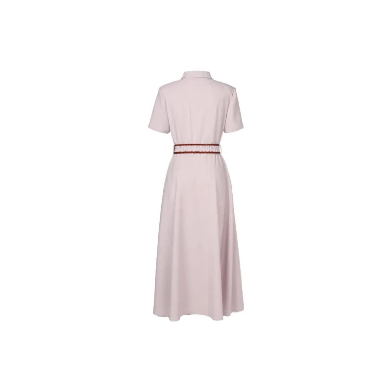 Duffy Fashion Short Sleeved Dresses Women's Apricot Pink-1