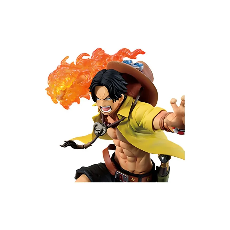 BANDAI Ichibansho One Piece Dynamism Of Ha Portgas D. Ace Action Figure Yellow-1