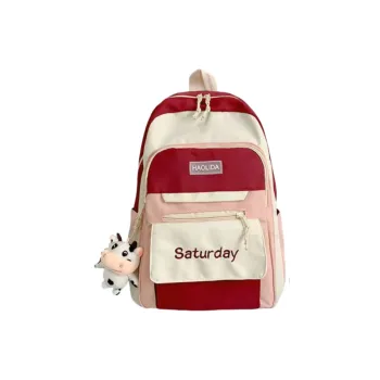 Cwatcun Nylon Backpack Regular Women's Red/Black/Green/Blue