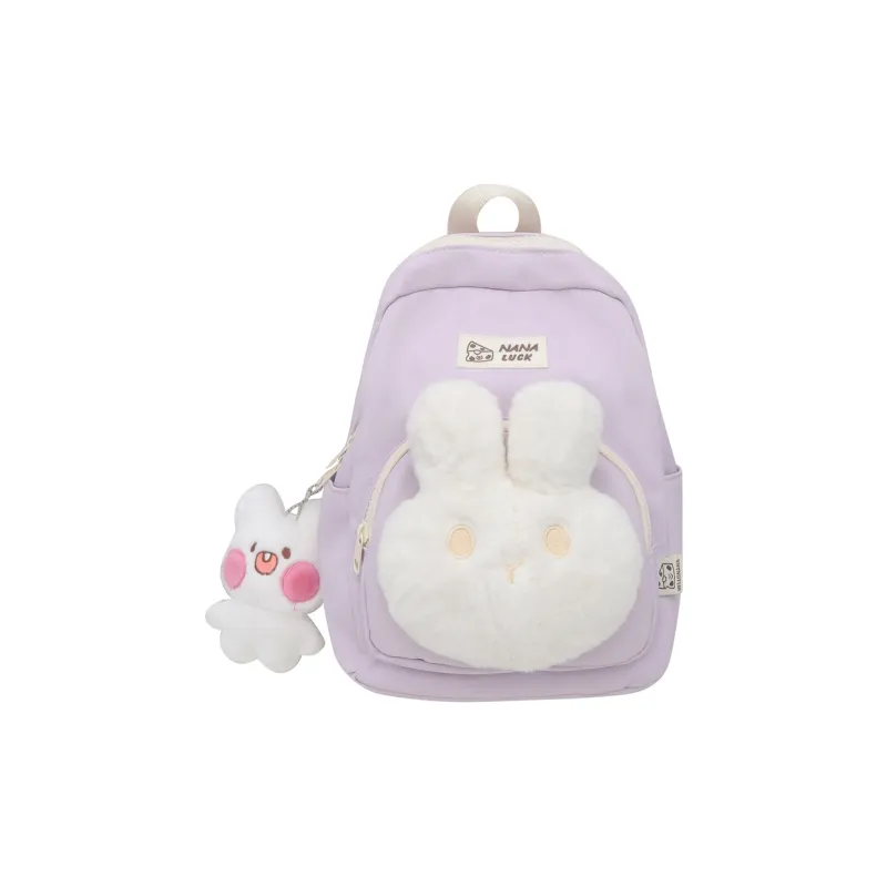 PINK·LAND Nylon Backpack Women's Black/Pink/Green/Orange/Purple-9