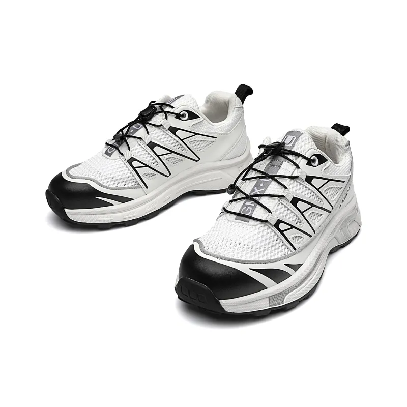ORD Impact Resistant Wear Resistant Lightweight Breathable Slip Resistant Low Top Skateboard Shoes Women's Black White-4
