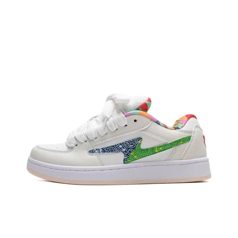 FULLXUAN Trendy Versatile, Vintage Casual Anti Slip Wear Resistant Low Top Skateboard Shoes Women's-0