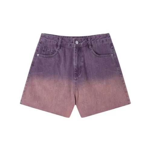 EICHITOO Denim Shorts Women's Dark Purple Gradient