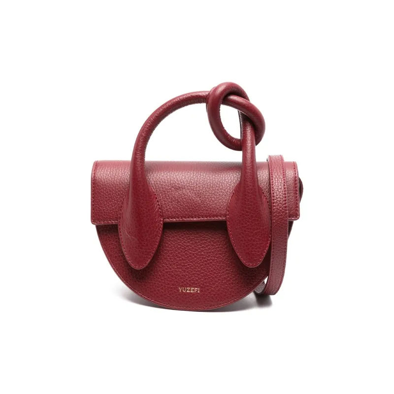 YUZEFI Pretzel Leather Tote Bag-0