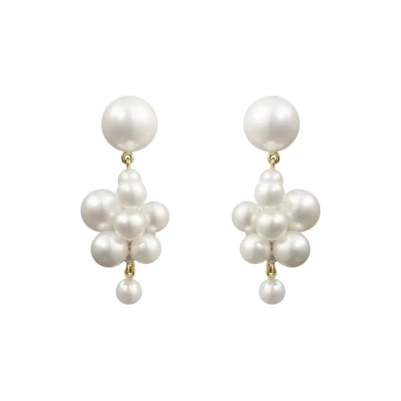 Sophie Bille Brahe Botticelli Pearl Drop Earrings-0