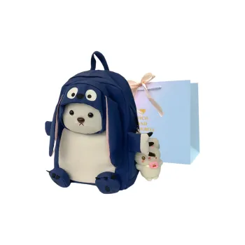 SUPERCUTE Nylon Backpack Women's Black/Pink/Dark Blue