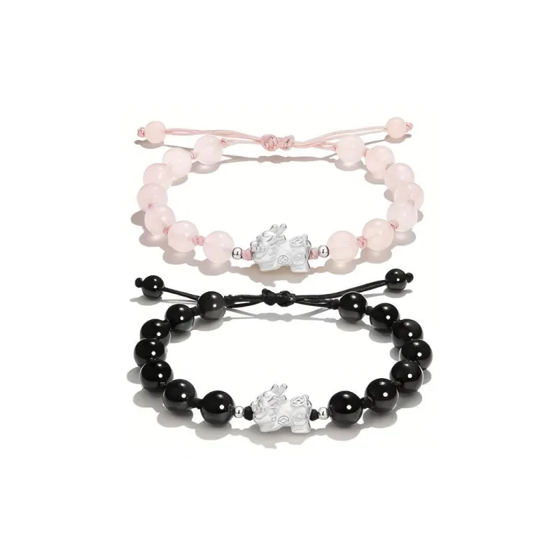 JUICY GRAPE Colored Glaze Jade Bracelets Unisex-4