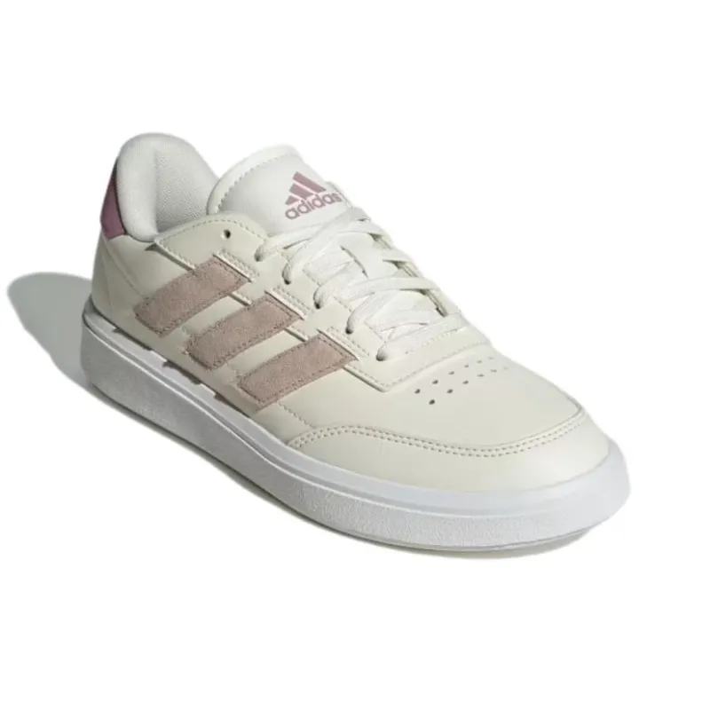 Adidas COURTBLOCK Slip-Resistant Low-Top Skateboard Shoes Women's Beige Purple-3
