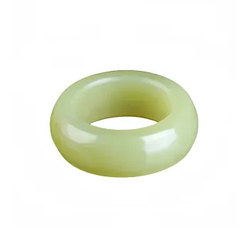 Lingxiang Yurun Hetian Jade Rings Unisex Yellow Jade