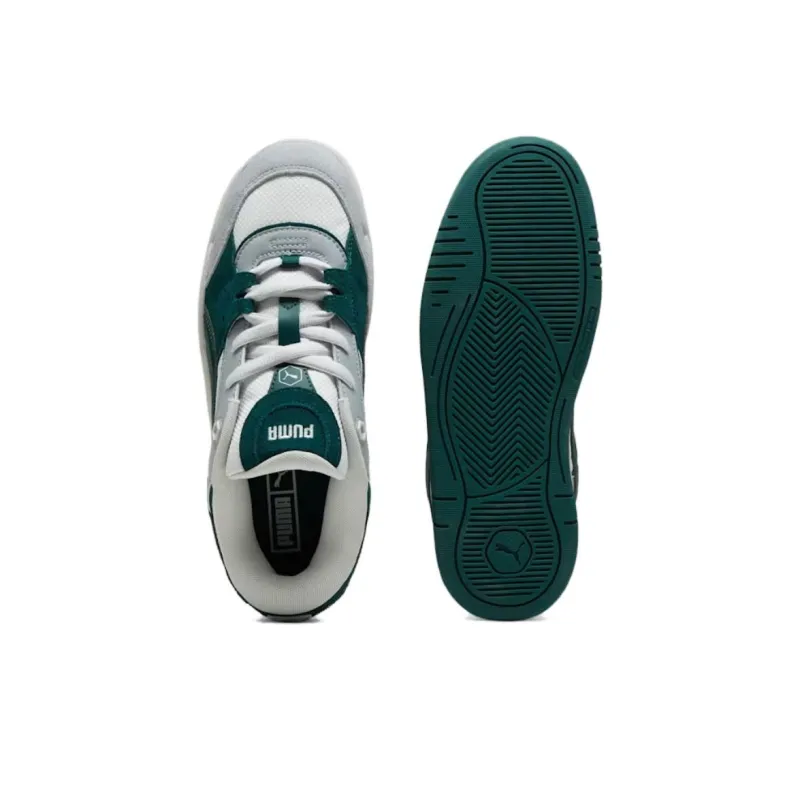 PUMA 180 Slip Resistant Low Top Skateboard Shoes Unisex Gray Green White-3