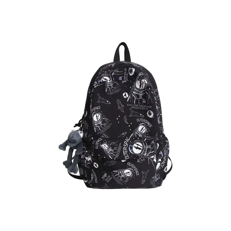 KAMLUI Nylon Fabric Backpacks Backpack Regular Unisex Gray/Light Yellow-0