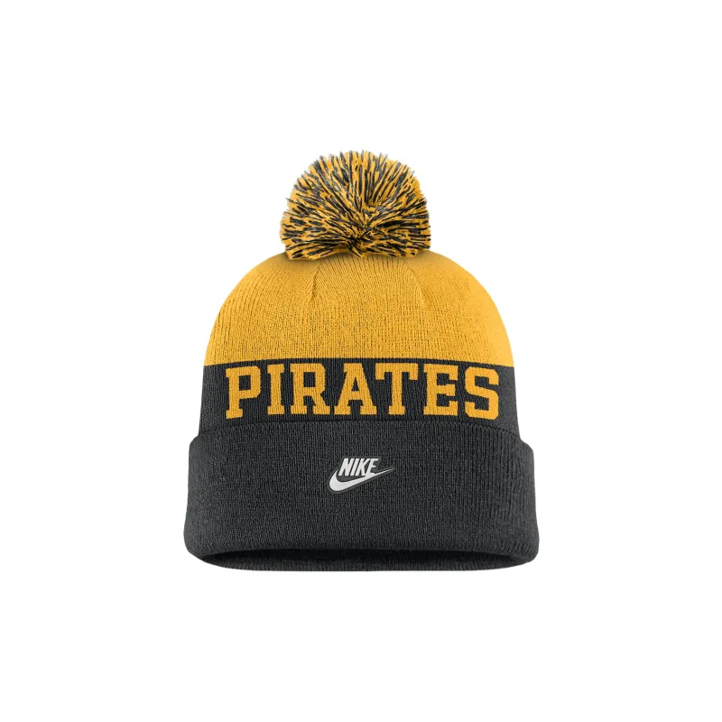 Nike Pittsburgh Pirates Rewind Peak Men's Nike Mlb Cuffed Pom Beanie-0