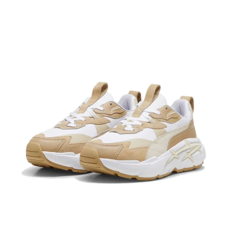 PUMA Spina NITRO™ PRM Cushioning, Slip Resistant, And Abrasion Resistant Low Top Casual Shoes Women's White Brown-2