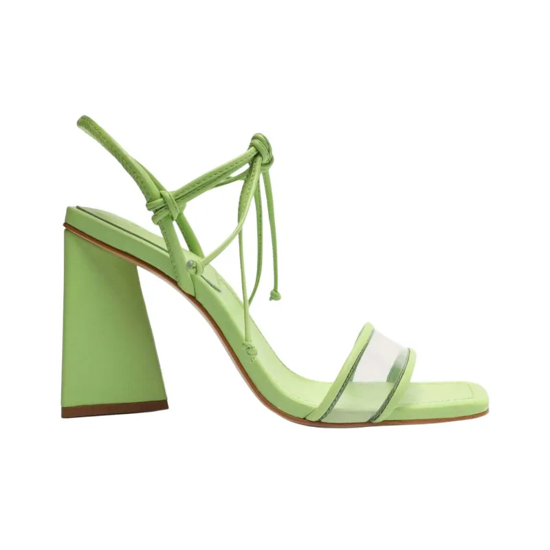 Schutz Gianna Strap Sandals 10cm Women's Green-1