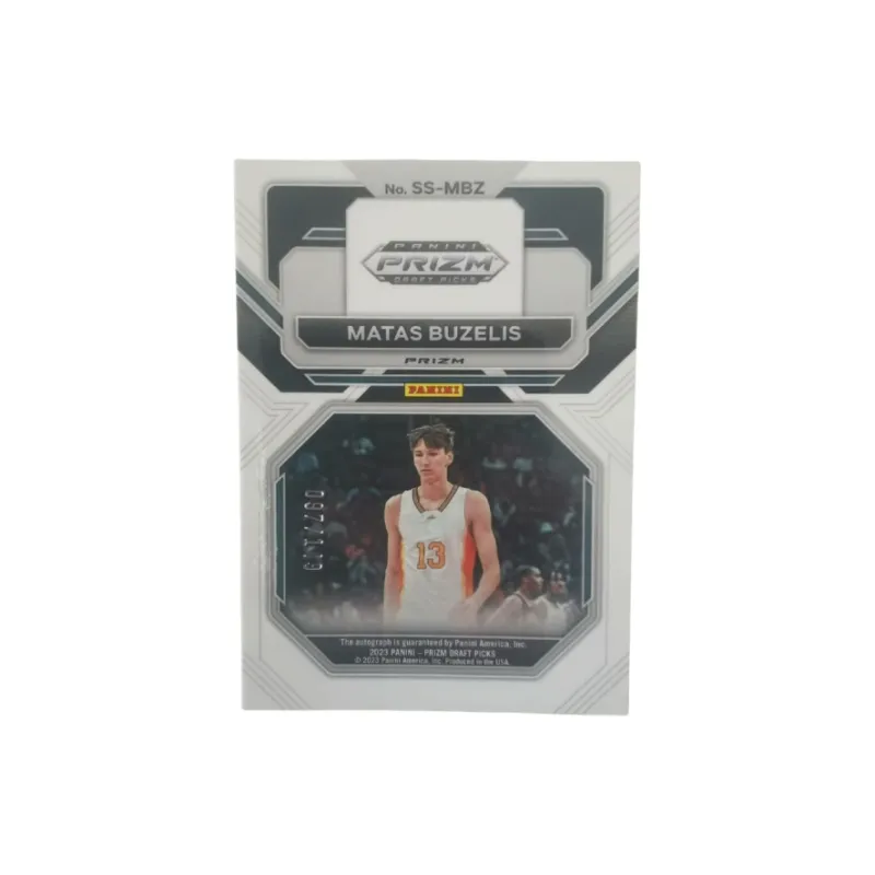 PANINI 2023 Prizm Matas Buzelis, Signed 97/149, Red Fold, Card Pass Sports Cards 1 Pc-1