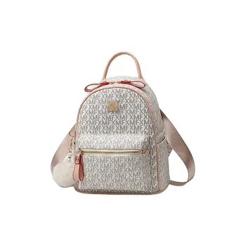 PINK·LAND PU Backpack Regular Women's Ecru/Coffee