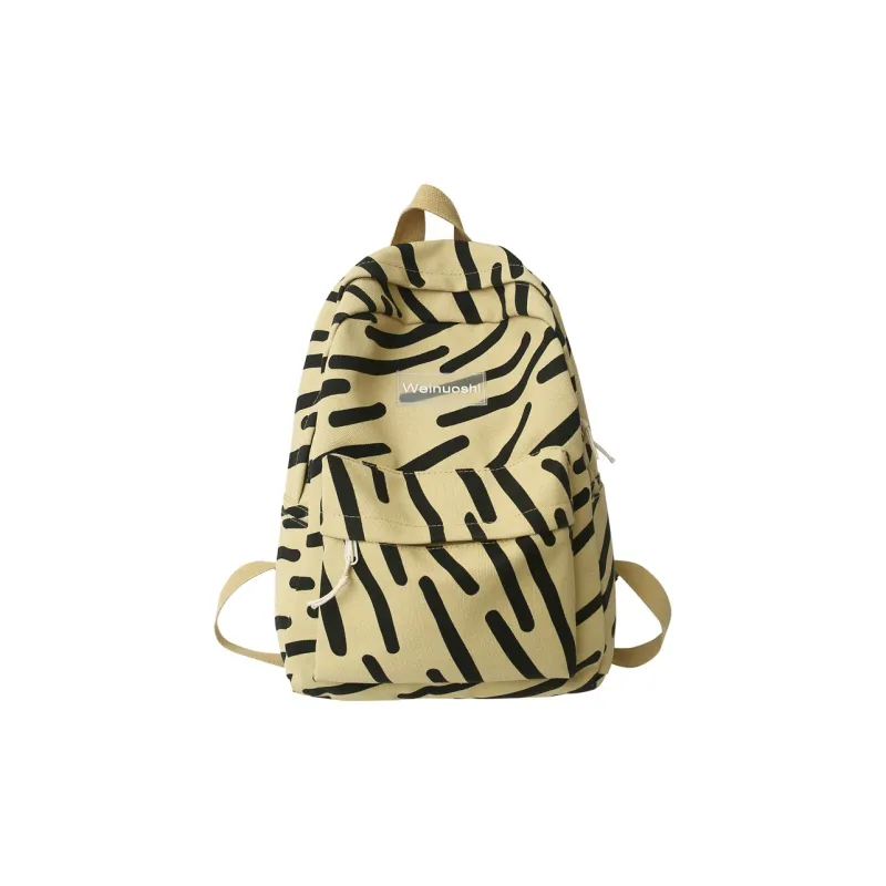 KAMLUI Canvas Backpack Laptop Bag Unisex Ecru/Black/Khaki-13