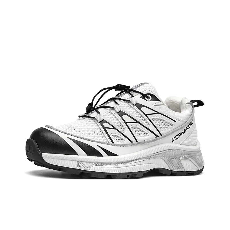 ORD Impact Resistant Wear Resistant Lightweight Breathable Slip Resistant Low Top Skateboard Shoes Women's Black White-2