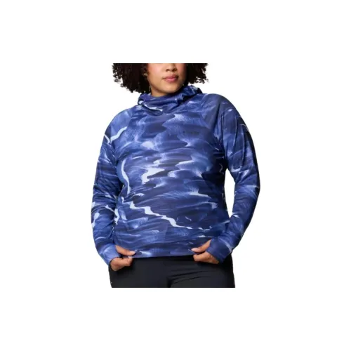 Columbia Summit Valley Sweatshirts Women's Iron Thread Lotus Blue