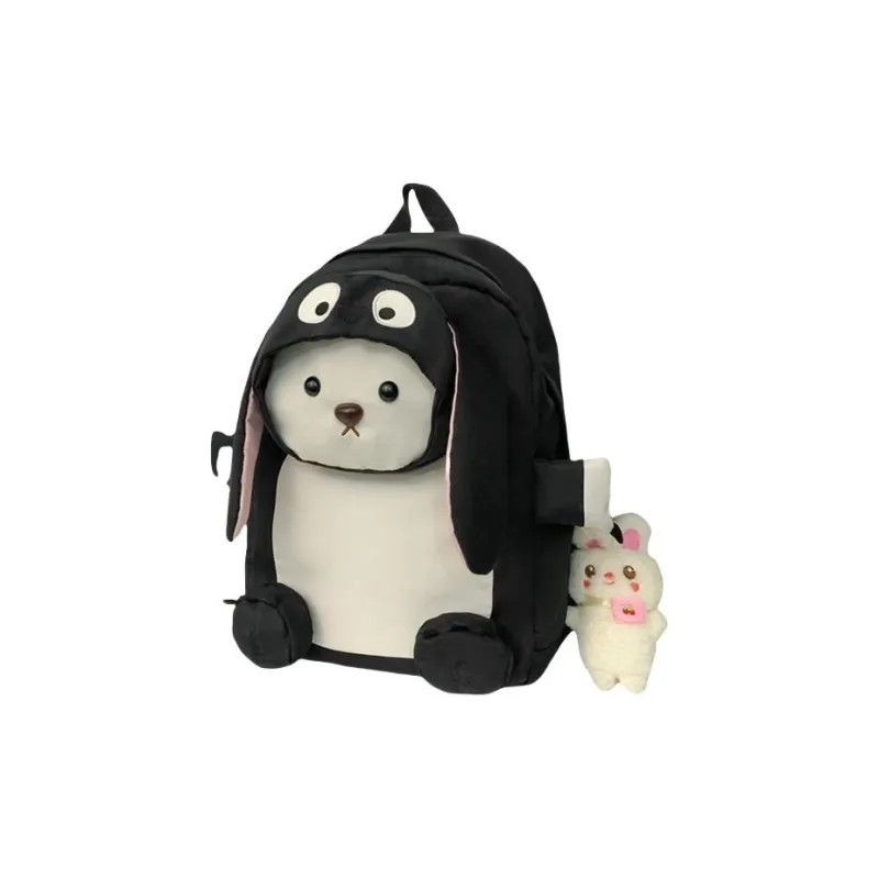 SUPERCUTE Nylon Backpack Women's Black/Pink/Dark Blue-6