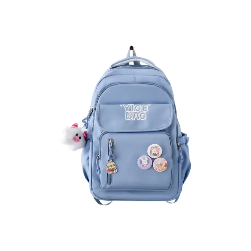 Cwatcun Nylon Backpack Regular Unisex Yellow/Blue/White/Black-2