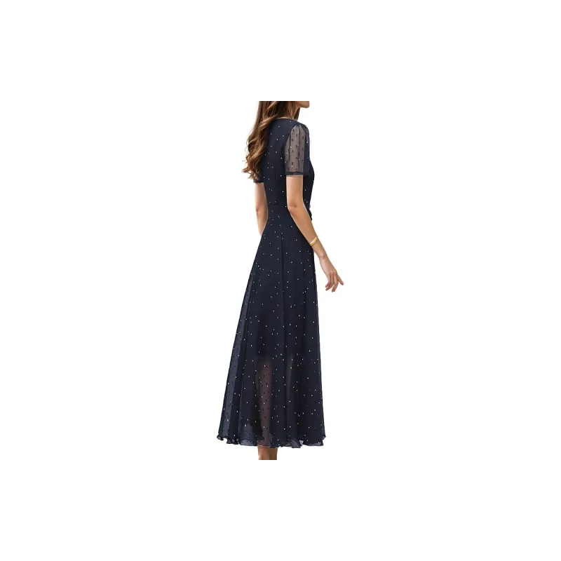 Mapping Short Sleeved Dresses Women's Black-1