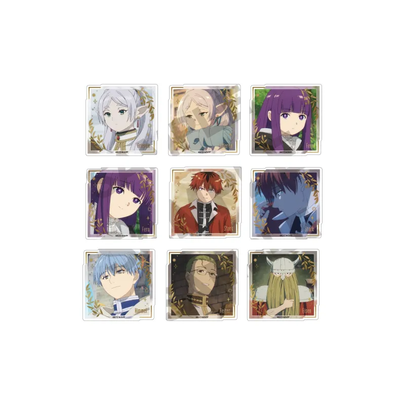 CRUX Fern, Huthark, Frieren, Himmel, Hita, Azar Frieren  Beyond Journey's End, Acrylic Clip Badges-0