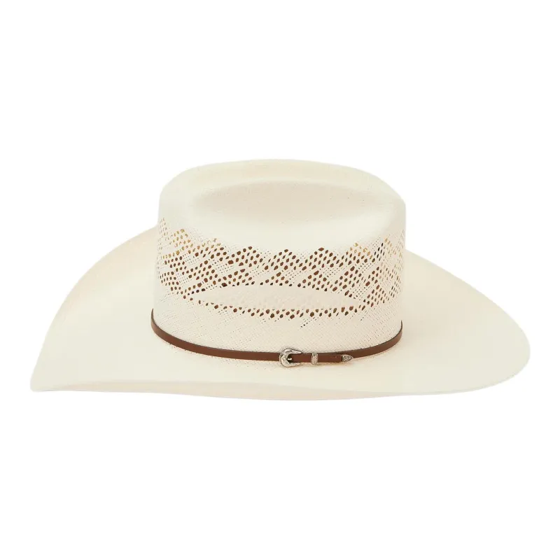 STETSON Genuine Leather Straw Leather Straw Sun Protection Hats Unisex Ecru-1