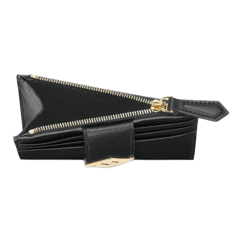FENDI Cow Leather Card Holder Regular Unisex Black-3