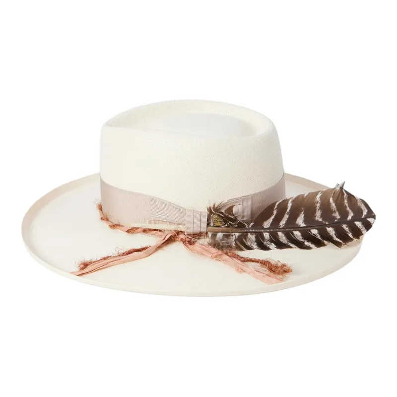 STETSON Straw Sun Protection Hats Women's White-2
