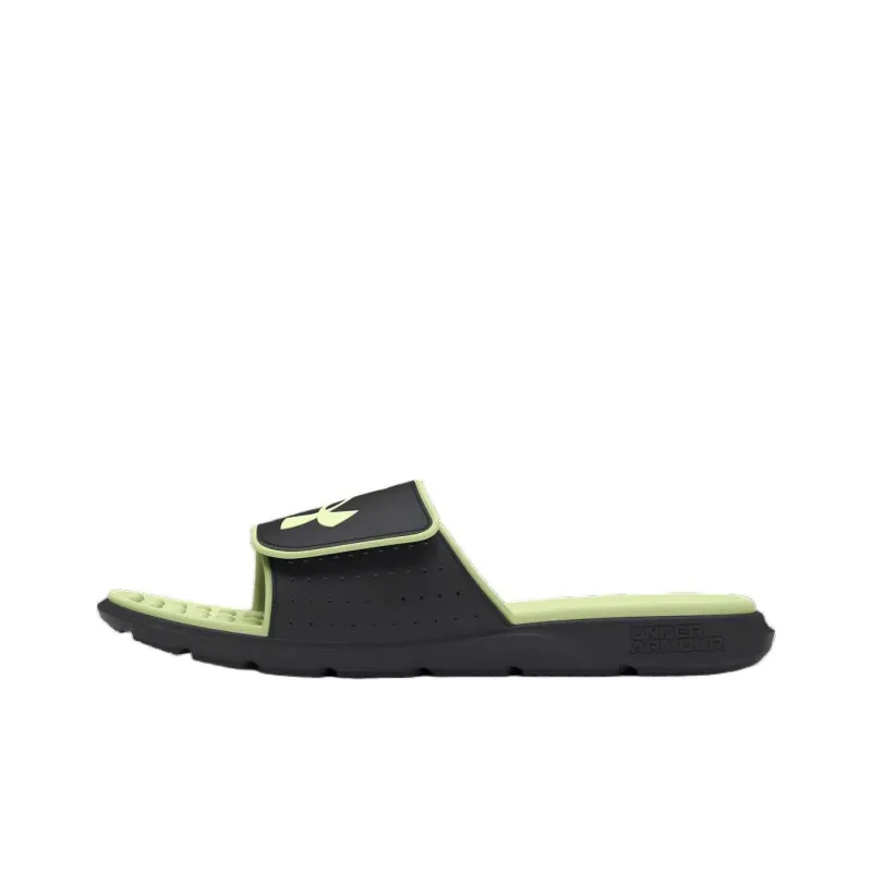 Under Armour Ignite Slip Resistant Slide Slippers Men's Gray Green-0