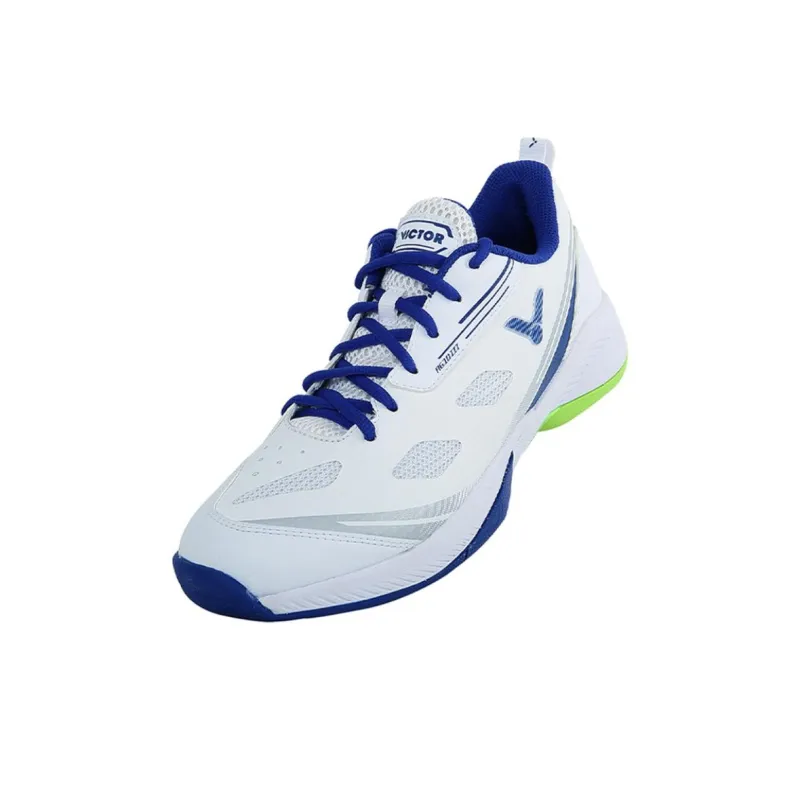 VICTOR Durable Breathable Low Top Badminton Shoes Unisex White Blue-2