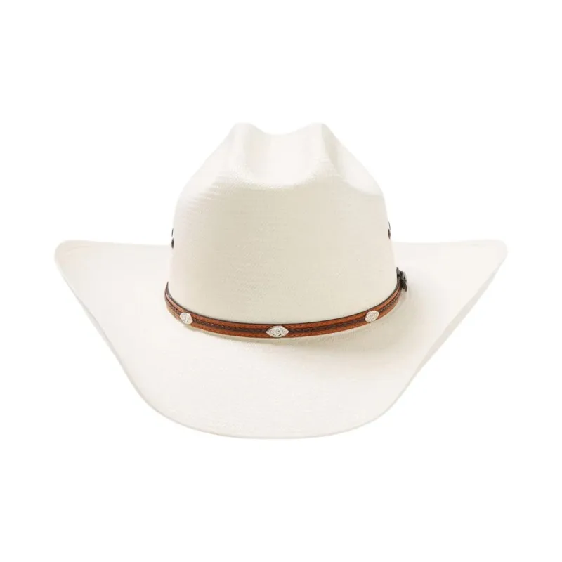 STETSON Silk Leather Sun Protection Hats Unisex White-1